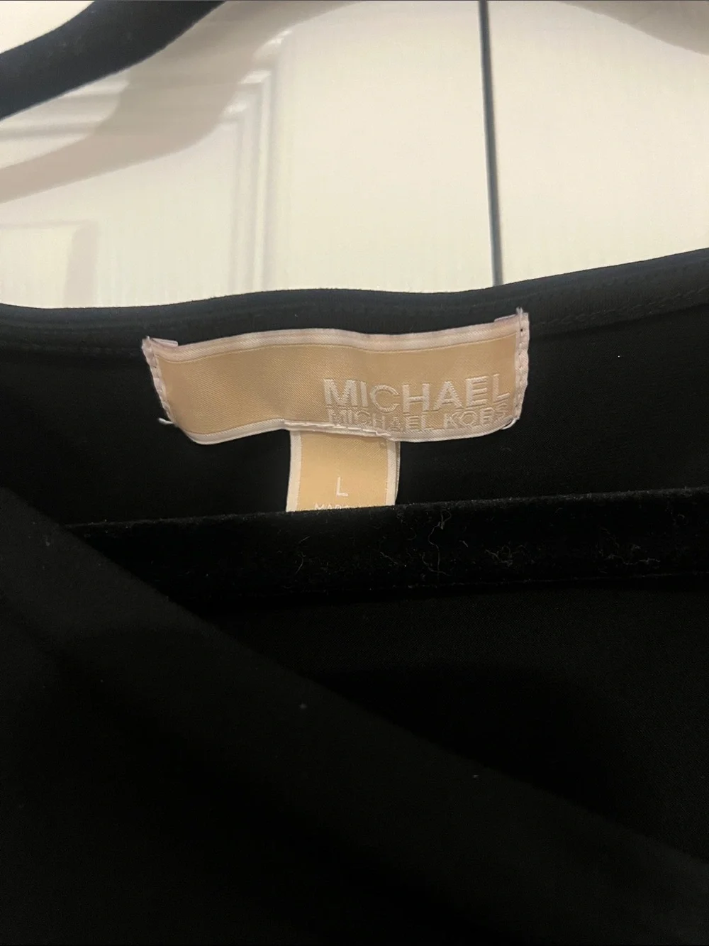 Michael Kors Black Sleeveless Drape-Detail Tank Top